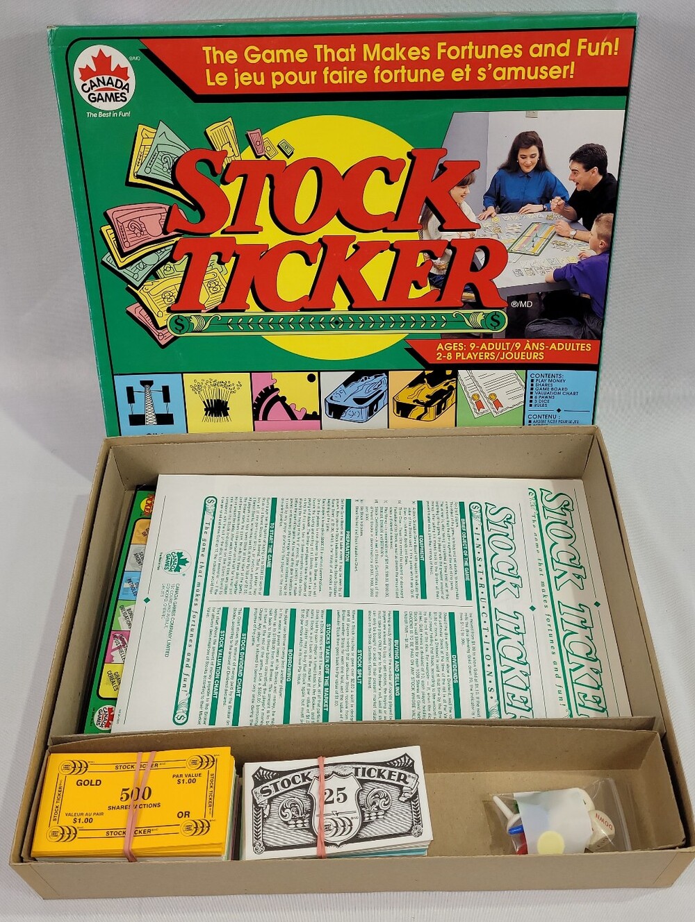 Stock Ticker Vintage Financial Trading Board Game by Canada Games